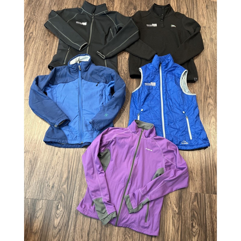 L.L.Bean Patagonia Sweater Fleece Full-Zip Jacket  Size Medium Lot Of 5 LOGO